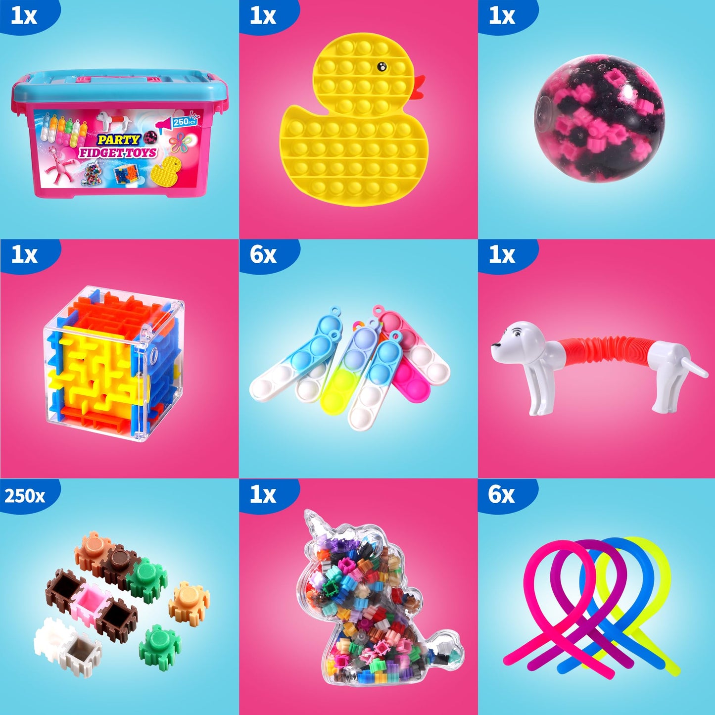 Fidget Toys Set,Party Favors For Kids,Stocking Stuffers,Treasure Box Chest,Birthday Party,Classroom Carnival Prizes,Sensory Toy