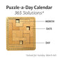 Project Genius Caesar's Calendar Wood Puzzle - 365+ Brainteasers, Multicolor, TG444, Gift for Adults & Kids 8+