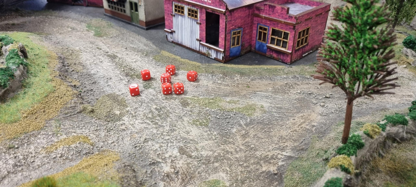 30x D6 Dice Pack | 10mm Classic Red Spot Six Sided Dice Set | for Classic and Professional Tabletop Dice Games | by Warlord Game