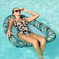 Inflatable Pool Float For Adults, Fabric Covered Pool Chair Float For Adults, Adult Pool Float For Lake, Pool Chair Float Pool F