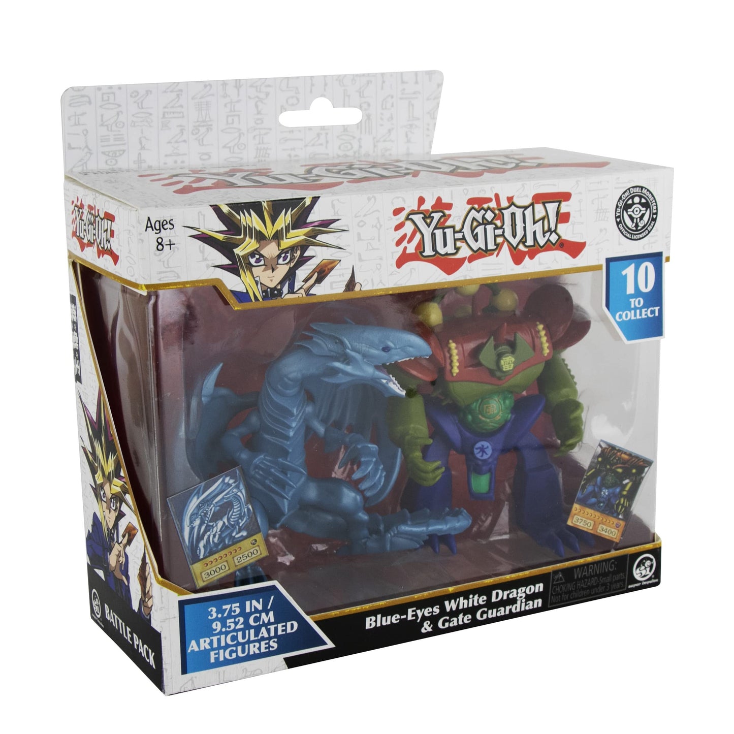 Super Impulse 5502B Yu Gi Oh Highly Detailed Articulated Figures. Set Includes 3.75 Inch Blue-Eyes White Dragon And Gate Guardian