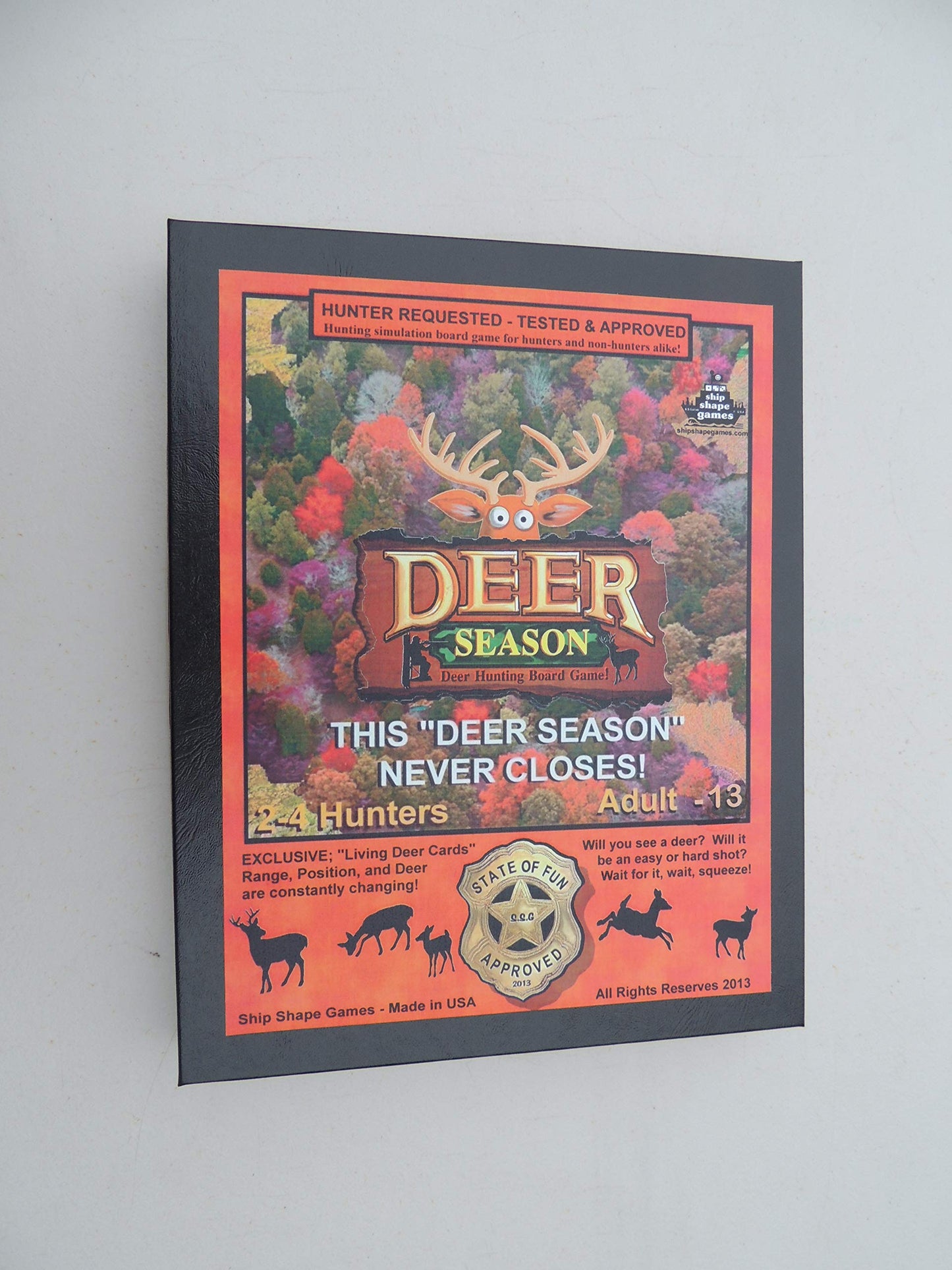 Ship Shape Games Deer Season Hunting Board Game - New Revised Edition, Model 20130401, Glass Material
