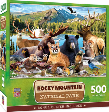 Baby Fanatics MasterPieces 500 Pieces Jigsaw Puzzle for mature-themeds  Family  Or Kids - Rocky Mountain National Park - 15x21