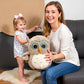 Ryttir 15.7" Gray Chubby Owl Stuffed Animal, Cotton Plush Toy for Kids and Decor