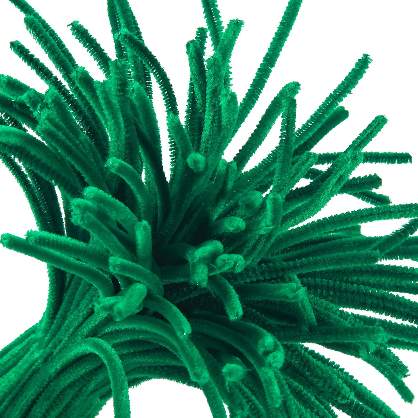 Cuttte Pipe Cleaners Craft Supplies - 300pcs Dark Green Pipe Cleaners Chenille Stems for Craft Kids DIY Art Supplies (6 mm x 12