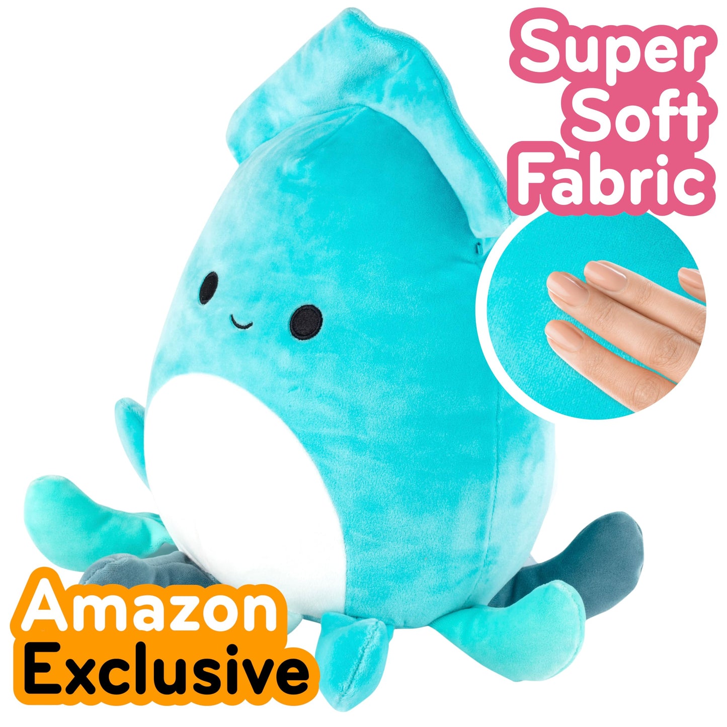 Squishmallows 10-Inch Sky The Easter Squid Plush Toy - Blue Soft Polyester Stuffed Animal - Collectible Gift for Kids & Boys