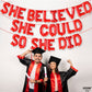 Katchon, Red She Believed She Could So She Did Balloons - 16 Inch | Congrats Balloons For Congratulations Decorations | Graduation Balloons Class Of 2025 For Graduation Decorations Class Of 2025