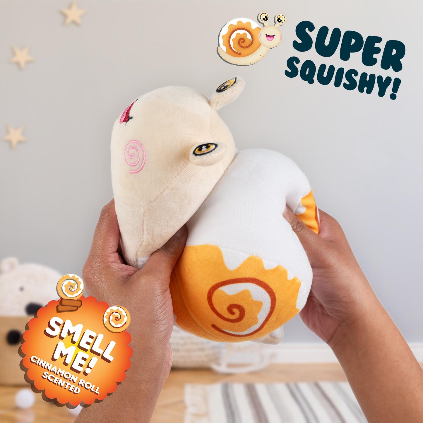 Scentco Snuggle Bugs (Snail)- Cinnamon Roll Scented Plush Toy - Gifts For Kids, Gift Guide, Aromatherapy