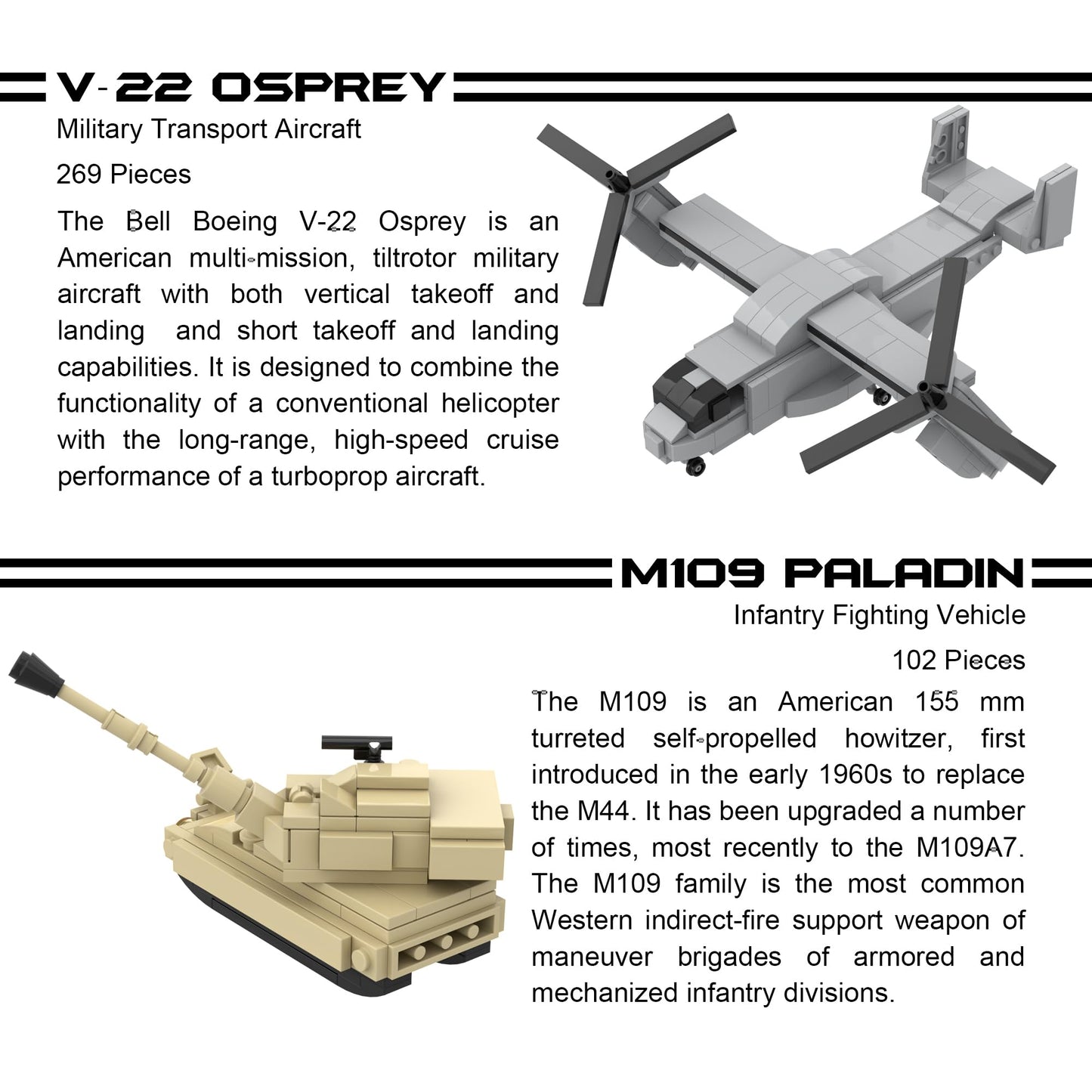 Apostrophe Games Military Building Block Set - 901 Pieces, Large, Multicolor, MiniMilitary3
