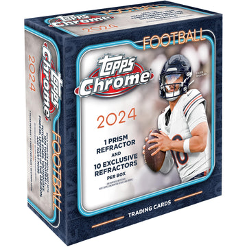 2024 Topps Chrome Football Cards Factory Sealed Mega Box