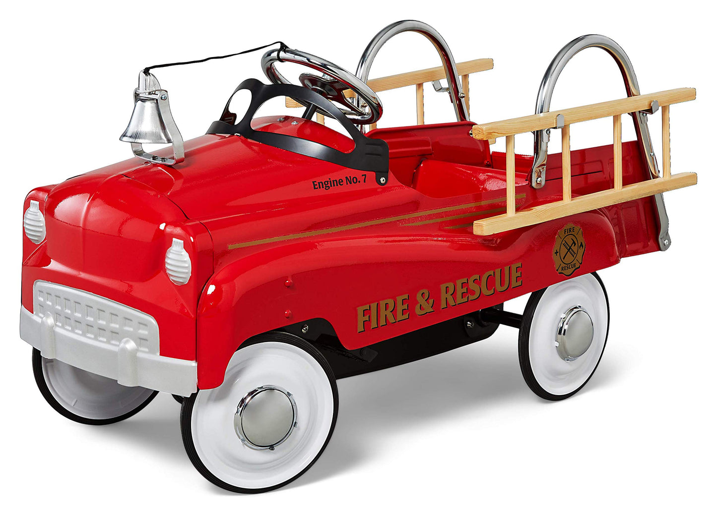 Kid Trax Classic Pink Pedal Car For Girls, Ages 3-5, Durable Steel, 60Lbs Max, Easy Assemble, Indoor/Outdoor Ride-On Toy, Toddle