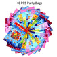 PintreeLand Happy Birthday Party Favor Bags 40 PCS Plastic Goodies Loot Bags Bulk for Kids Baby Girls & Boys Birthday Return Gif