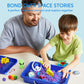 Klever Kits Outer Space Sensory Bin for Toddlers, Glow in The Dark Alien, Medium-Sized Plastic Sandbox, Model 60159, Age 3+
