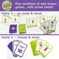 Exercise Cards For Kids - Kids Exercise Equipment For Indoors & Exercise Games For Kids, Pe Teacher Supplies For Classroom Exerc