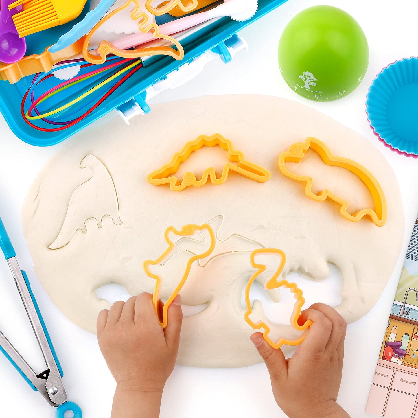 Veitch fairytales Kids Cooking Baking Set for Girl Boy, Real Baking Supplies Kits, Birthday Gifts for 3+ Year Old Girls, Kids Ba