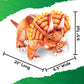 Real Planet 14' Dinosaur Plush Toy - Plush Dinosaur Stuffed Animal, Dinosaur Plushie, Baby Safe Dinosaur Plush, Cute Dinosaur Plushies (Orange Triceratops, 14') (20' Long)