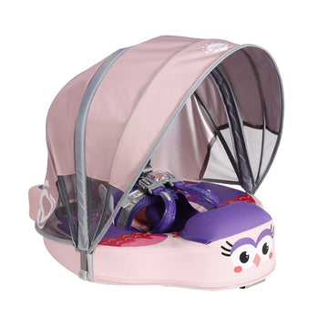 Luckclubtojoy Mambobaby Float With Canopy &Tail, Non-Inflatable Pool Float For Pool Add Tail Avoid Flip Swim Trainer Baby Swimmi