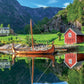 Educa - Viking Ship - 1500 Piece Jigsaw Puzzle - Puzzle Glue Included - Completed Image Measures 33.5' X 23.5' - Ages 14+ (18006)