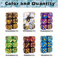 48 PCS 12mm 6 Sided Dice Set Marble D6 Dice Round Corner Board Game Dice for Tenzi Farkle Bunco MTG DND or Math Learning