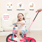 KRIDDO 3-in-1 Toddler Tricycle for Kids 18 Months to 3 Years, Tricycle for 2 Years with Parent Steering, Extra Wide Seat, Large
