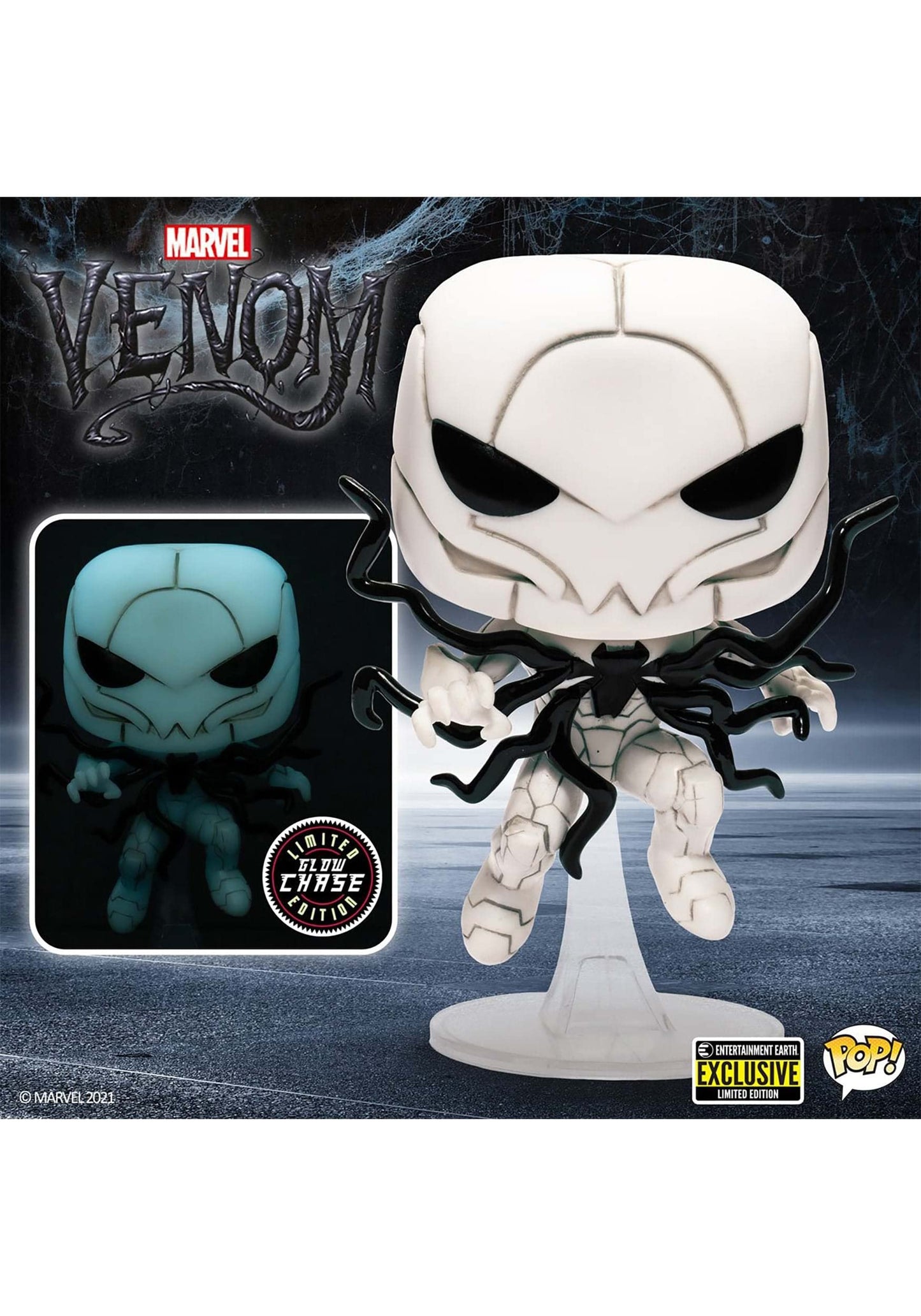 Entertainment Earth Venom Poison Spider-Man Pop! Vinyl Figure - Multicolor, Standard Size, Model 889698607094, Exclusive Edition