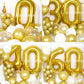 Aule 40 Inch Big Gold 0 Balloon Number Large Foil Helium Number Balloons 0-9 Jumbo Giant Happy 0Th Birthday Party Decorations Fo