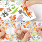 Julbear 300 Pieces Animals Foam Stickers Bulk Self-Adhesive Cartoon Forest Animals Reward Stickers For Arts Crafts Animals Fores