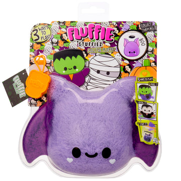 Fluffie Stuffiez Halloween Bat Plush, Surprise Unboxing, Ultra Soft Fidget Toy, Multicolor, Model 514268