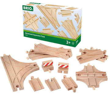 Brio World 33307 - Advanced Expansion Pack - 11 Piece Set Of Wooden Train Tracks For Kids | Train Set Expansion | Fun Learning Toy | Compatible With All Railway Toys | Fsc Certified