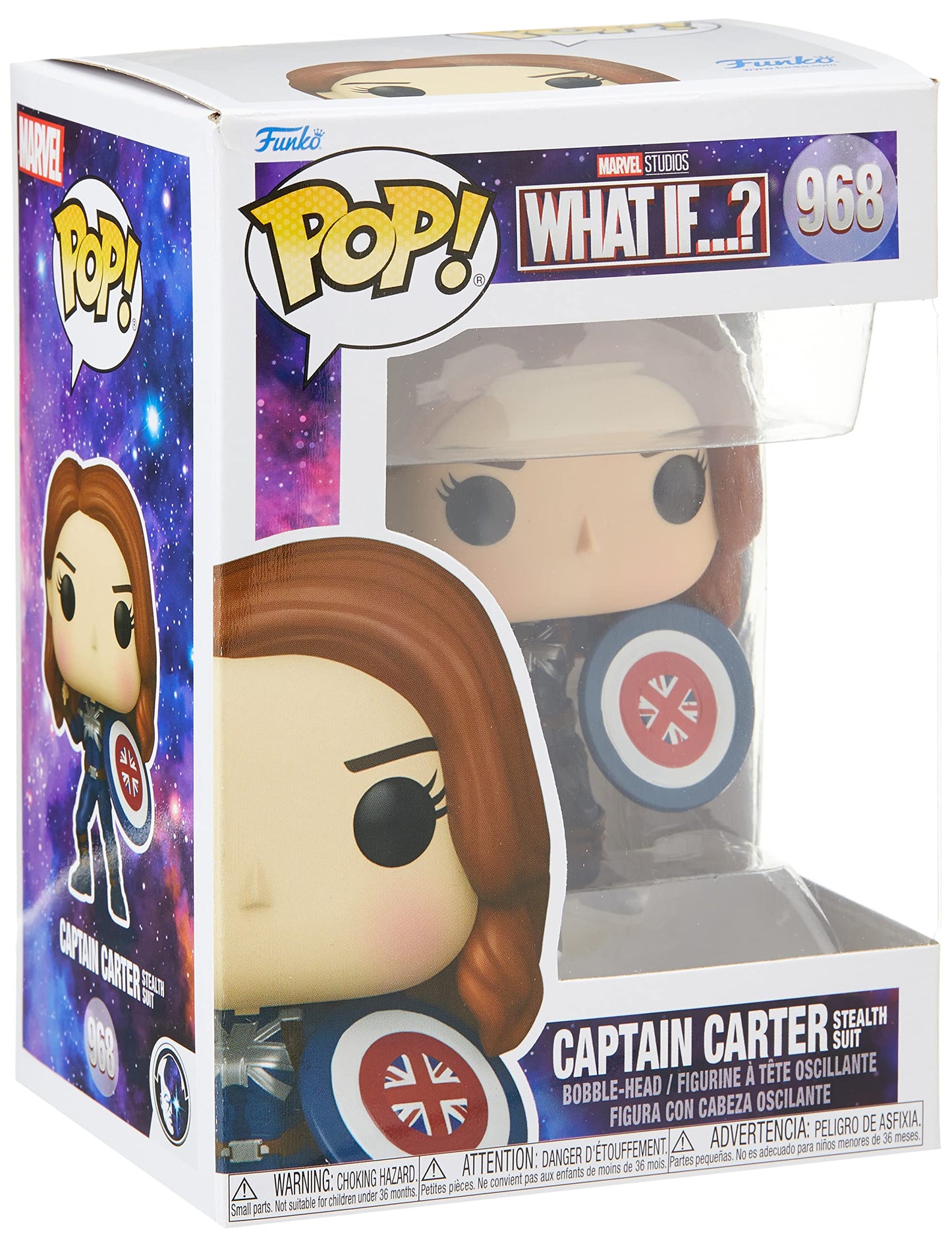 Funko Pop Marvel: What If? - Captain Carter, Stealth Suit, Multicolor