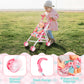 Deao 12 Inch Baby Doll Stroller Play Set,14 Pcs Baby Doll Accessories With Foldable Doll Stroller,Crib,Play Mat,Doll Clothes And Travel Bag,Pretend Play Baby Care Toy Gift For 3 4 5 Girls