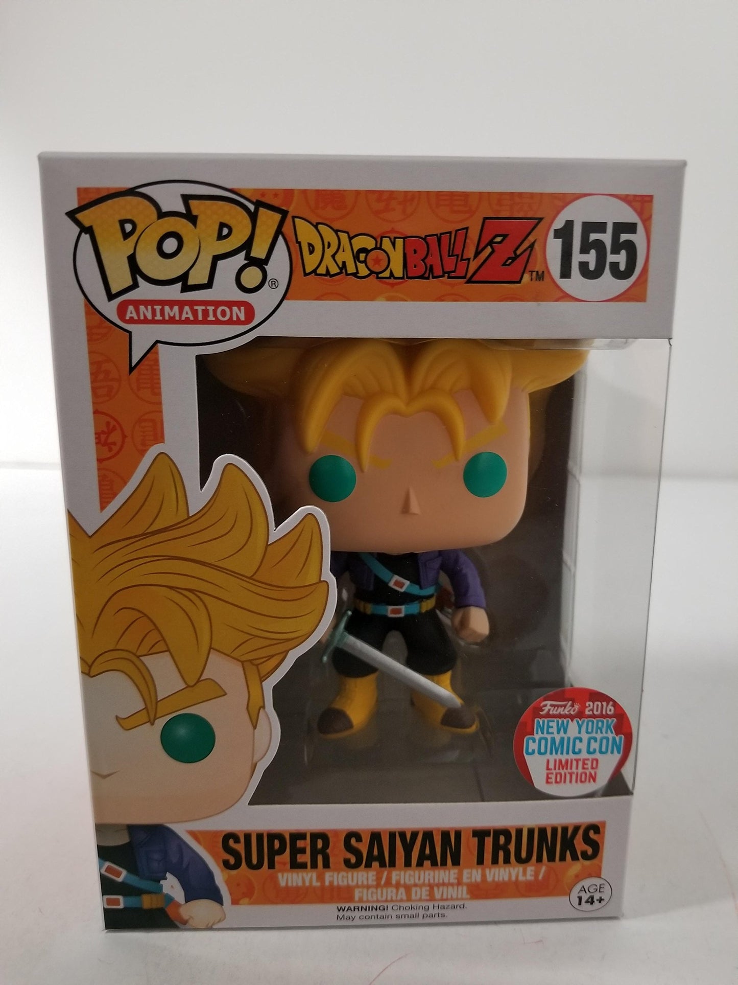 Funko Pop! Super Saiyan Trunks Dragonball Z Dbz #155 Nycc Limited