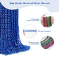 SHAOQINLIN 144 Pcs Blue Mardi Gras Beads, 33'' 7 mm Metallic Blue Bead Necklaces 4th of July Beads Necklaces Bulk Party Beads fo