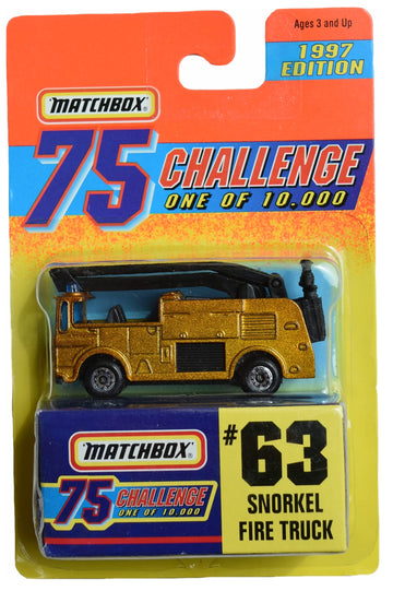 Matchbox Snorkel Fire Truck, 1997 Edition [Gold] 75 Challenge one of 10,000 #63
