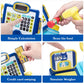 SUPERHIGH Cash Register for Kids - Blue & Yellow Toy with Scanner, Cuttable Food, Microphone - Perfect Gift for Toddlers 3-8 Years