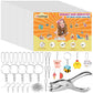 Bouiexye 156 Pcs Heat Shrink Plastic Sheet Shrinky Art Kit 30 Pcs Shrink Paper Keychain Kit for Crafts Handprint Mothers Day Ma