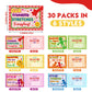 Tatuo 30 Pack Valentine Day Cards and Bendable Figures Set Valentines Greeting Cards Gifts for Prize Exchange Gift Party Favor