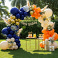 iHomlusion Blue Orange Ivory Balloon Garland Kit - Navy Double Stuffed Arch with Gold & Confetti Balloons, 18”/12”/5” Sizes