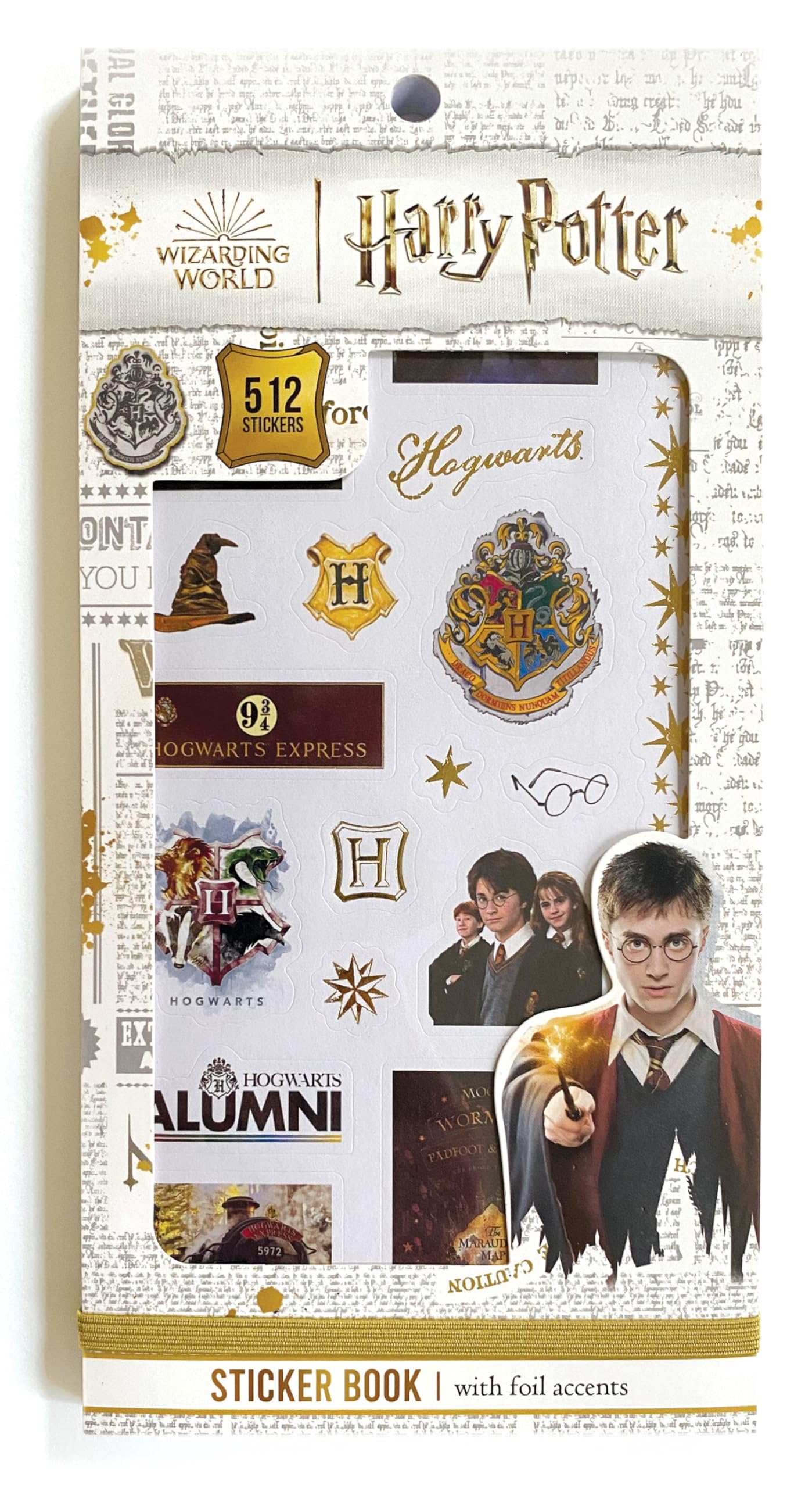 Paper House Productions Harry Potter Foil Accent 512-Piece Officially Licensed Sticker Folio - Houses, Characters, Planner Stick