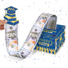 Graduation Money Box For Cash Gift Pull,Blue Gold Graduation Gifts Surprise Money Box With Pull Out Happy Graduation Congrat Gra