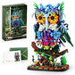 Jojo&Peach Floral Owl Toy Building Sets, Moc Flower & Animal Collectible Table Art, Mother'S Day Birthday Gifts Toys For Adults