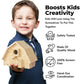 Kraftic Woodworking Kit - 6 DIY Carpentry Projects for Kids & Adults, Brown, Model DIY7