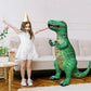 Jet Creations Inflatable T-Rex Dinosaur Toy, 37'' Tall/43 Long, Wild Green, Pool, Party, Garden Decor, Halloween Photo Prop Jura