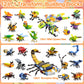 iGeeKid 24 Pack Prefilled Easter Eggs with Stem Building Toys for Boys Easter Basket Essential 12 in 1 Insect Themed Building Bl