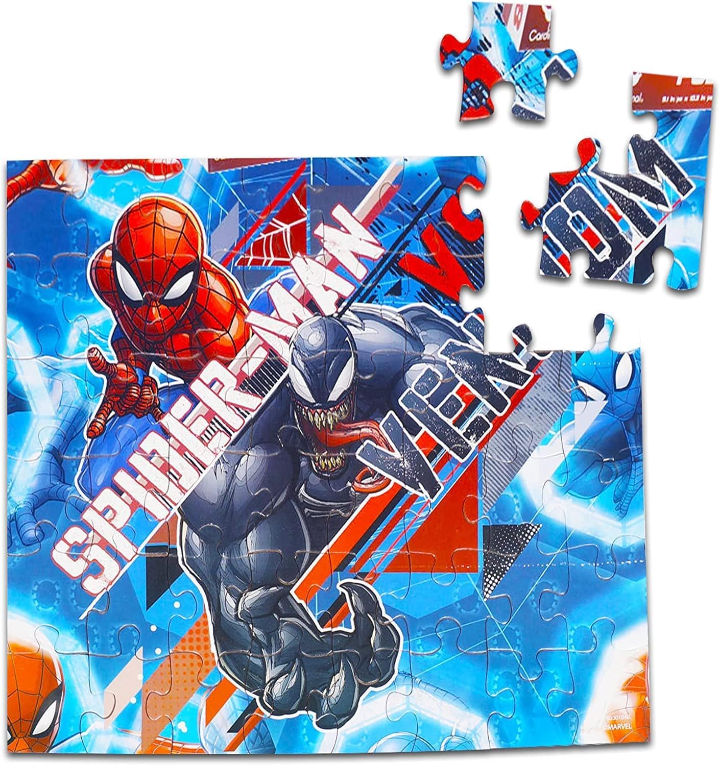 Marvel Heroes Premier Puzzles Set - Bundle with 4 Assorted 48 Piece Avengers and Spiderman Puzzles Plus Stickers and More | Marv
