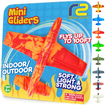 Air Toy Foam Glider  for Kids - Best Outdoor Toys for Boys & Girls - Kids Stocking Stuffers for Boys & Fun Flying Gliders Easy tossing Air s - Great Gifts for Age 4 5 6 7 8 9 Year Olds