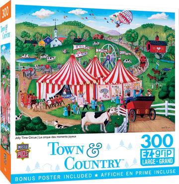 Masterpieces 300 Piece Ez Grip Jigsaw Puzzle - Jolly Time Circus - 18'X24'