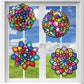 Tinlade 24 Pack Fall DIY Suncatcher Paper Crafts Stained Glass Effect Paper Suncatchers, 600 Tissue Papers, Window Art Arts and 