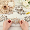 Cliths 10 Pcs Wooden Lotus Cutouts For Diy Craft Painting Hanging Ornaments Diwali Decoration Item For Wedding Birthday Festive 