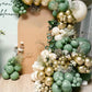 MEBAY Balloon Garland Arch Kit - 146Pcs Latex Balloons in Sage Green, White & Gold for Birthday, Baby Shower, Wedding Decorations